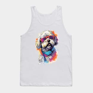 Dog with sunglasses Tank Top